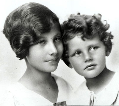 Portrait image of PK and Brother as children